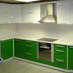 Кухня Домиция зелёная угловая