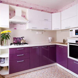 Кухня Навия розовая глянец