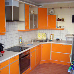 Кухня Савона оранжевая угловая
