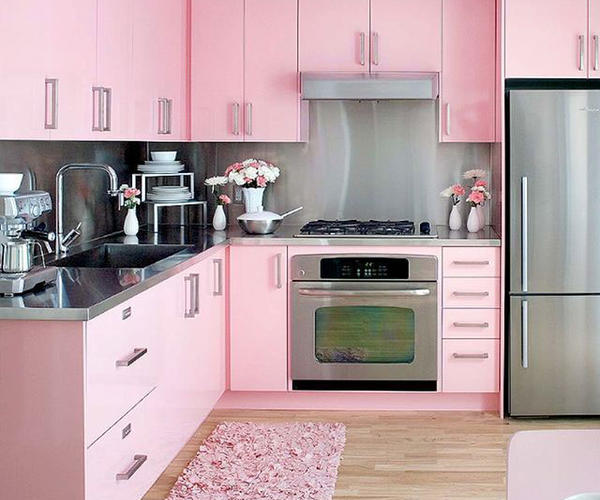 Кухня Витория розовая